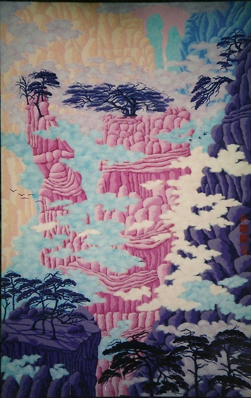 Deep in the Mountains (after Li Huayi)  |  58" x 36"