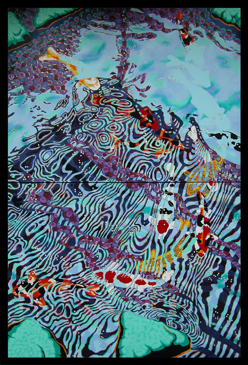 Koi Poem #2 "Afternoon Surface Shimmers"  |  48" x 72"