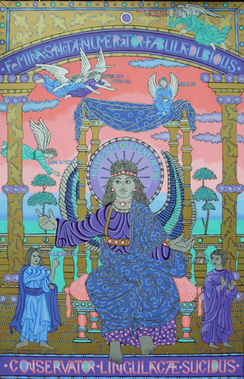 St. Dubious Taleteller, Preserver Of Juicy Gossip  |  58" x 36"